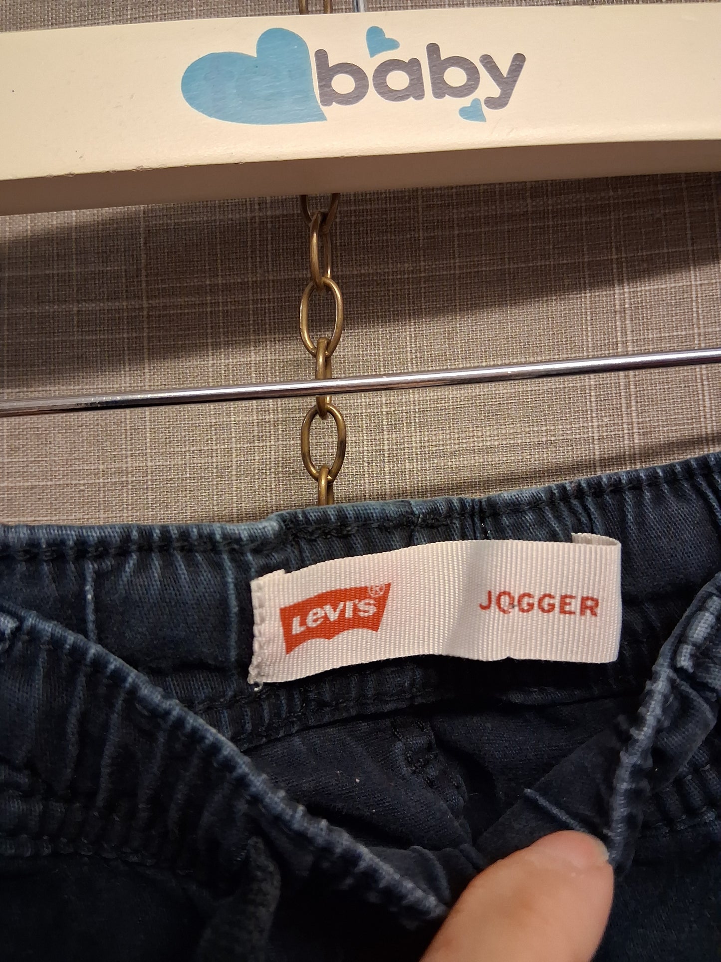 Levi's Boys Blue Denim Joggers Elastic Cuffs Age 12 Years