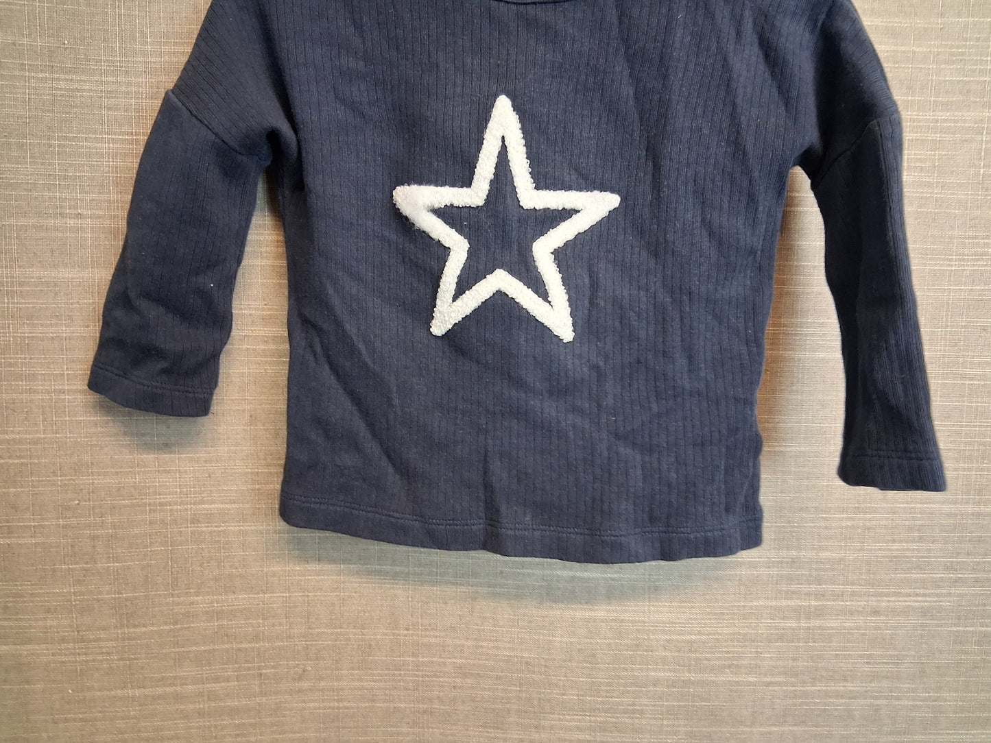 Next Boys Blue Long Sleeve T-Shirt Age 6-9 Months Star Print