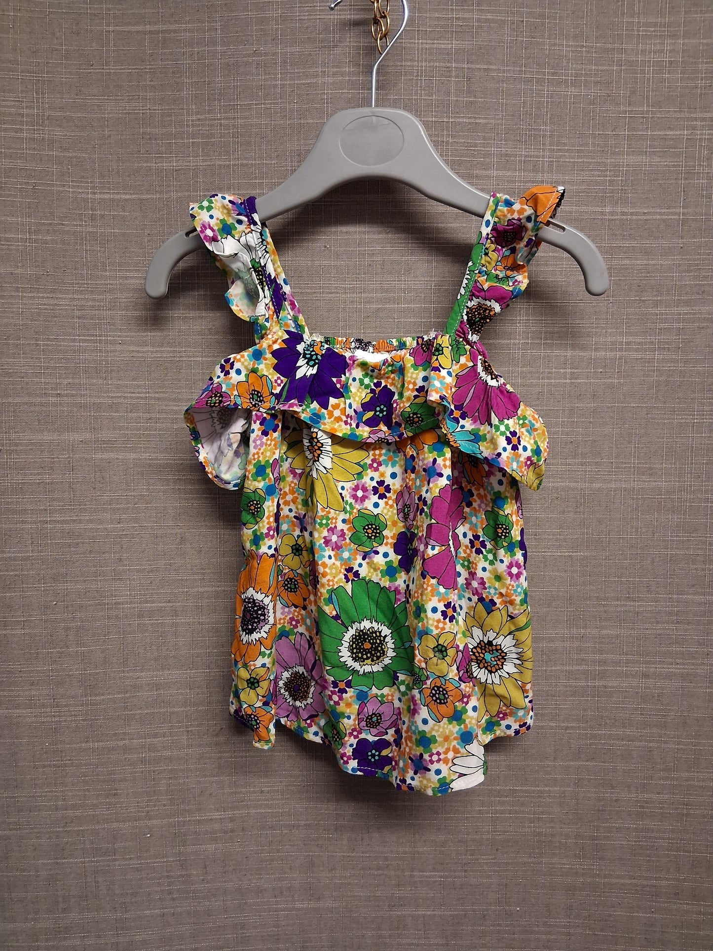 Next Girls Multicolour Floral Vest Tank Top Age 9-12 Months