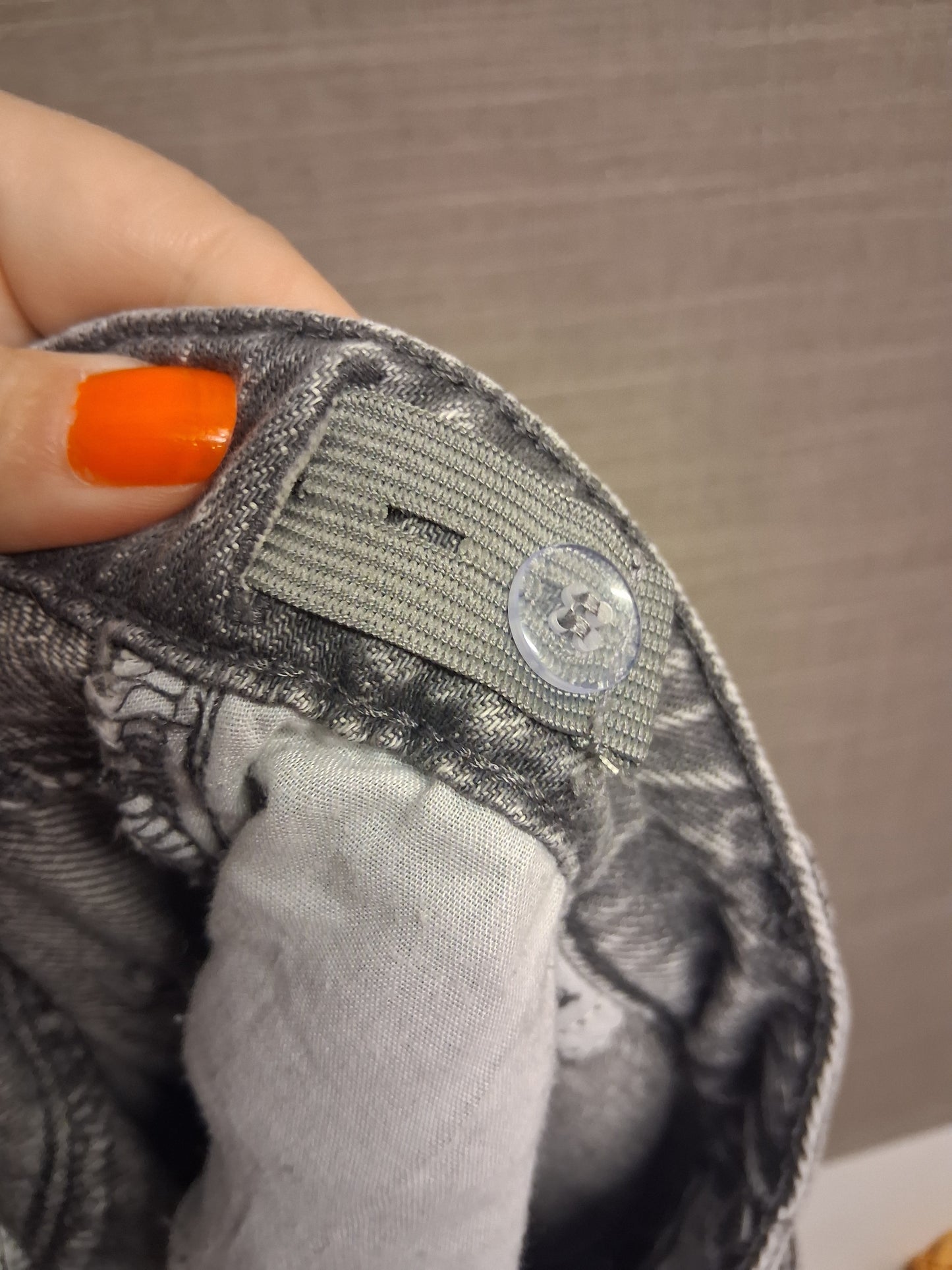 Next Jeans Girls Grey Denim Sequin Detail Age 9 Years
