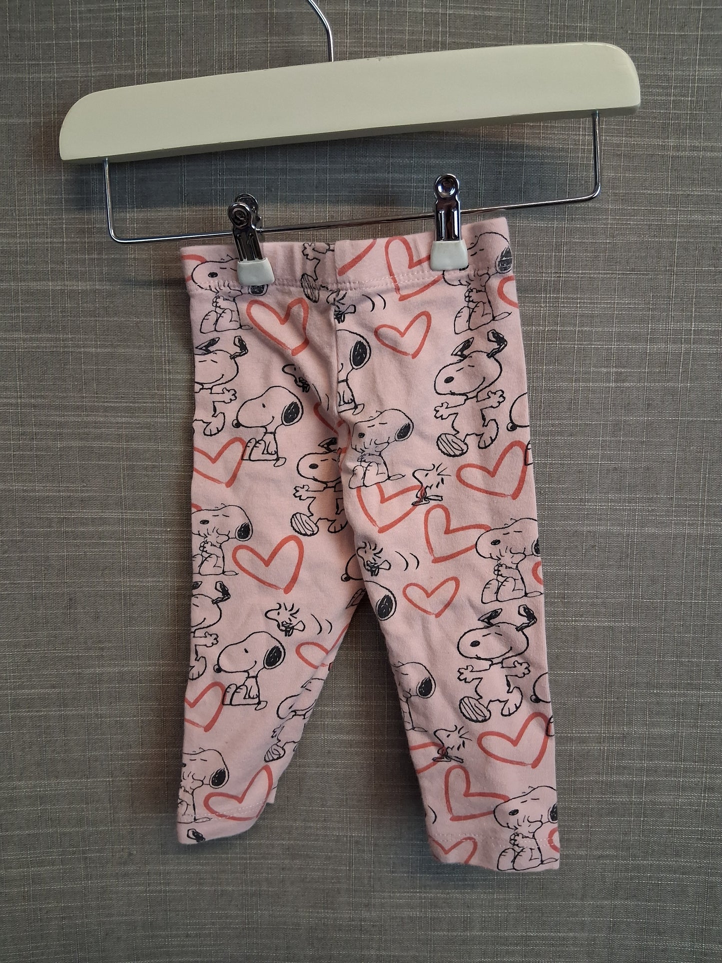 F&F Girls Snoopy Theme Pink Leggings Age 0-3 Months