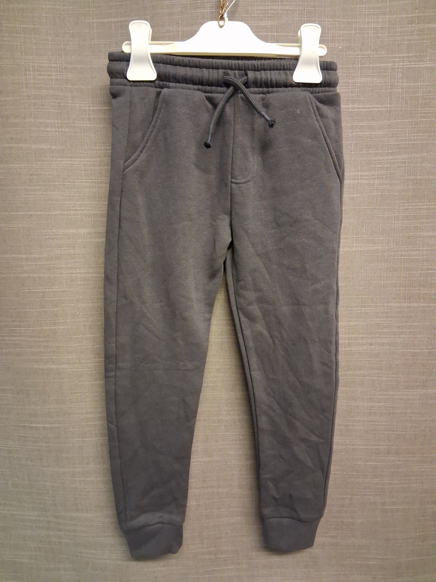 F&F Boys Grey Joggers Drawstring Waist Age 5-6 Years
