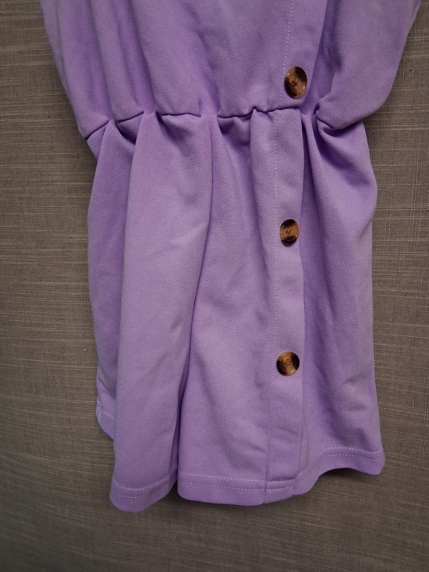 Shein Purple Playsuit Romper Faux Button Detail Age 8 Years