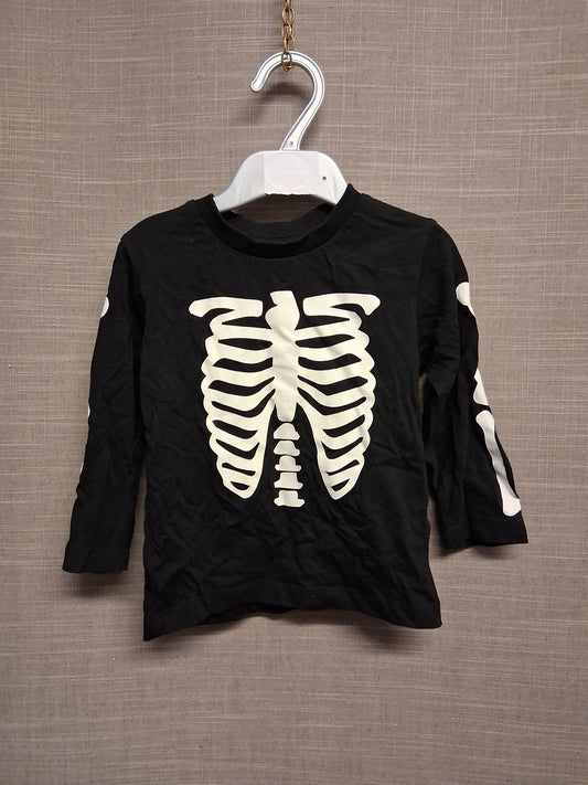 Matalan Boys Halloween Skeleton Long Sleeve T-Shirt Age 18-24 Months