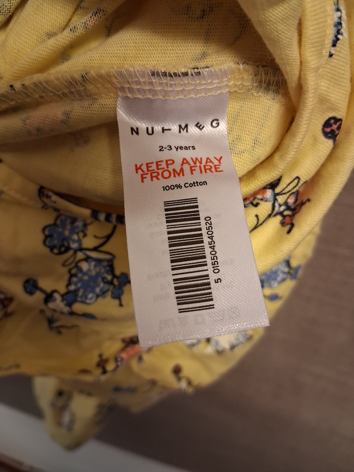 Nutmeg Girls Romper Yellow Dog Theme Age 2-3 Years