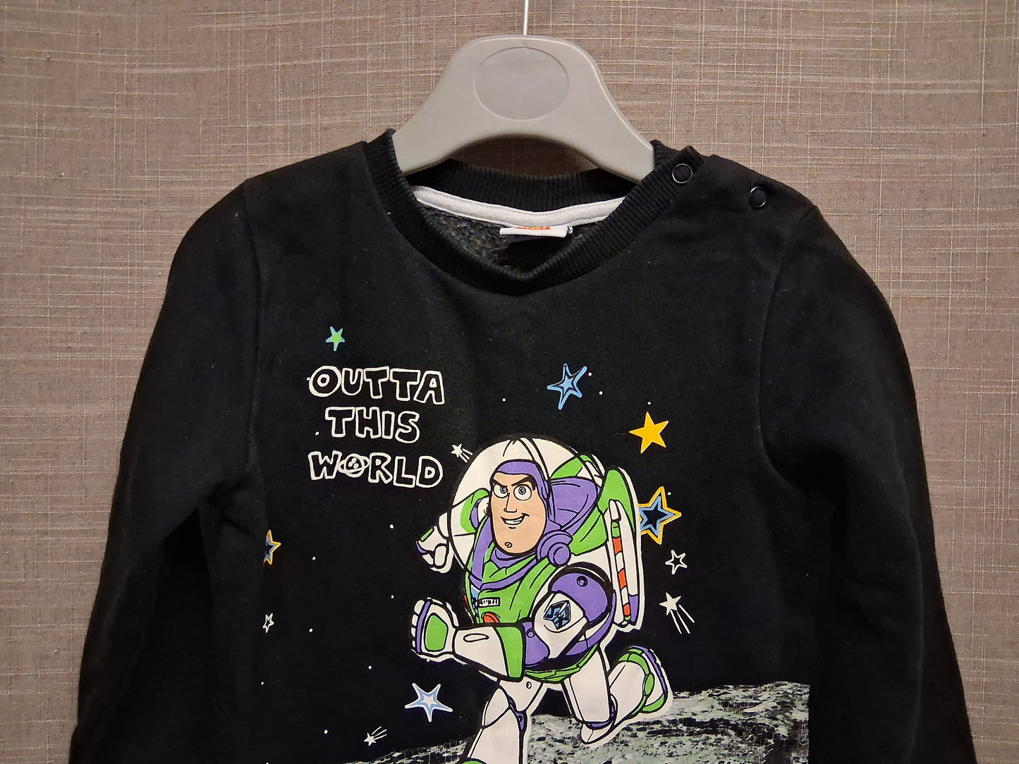 Disney Toy Story Sweater Black Long Sleeve Age 12-18 Months Buzz Lightyear
