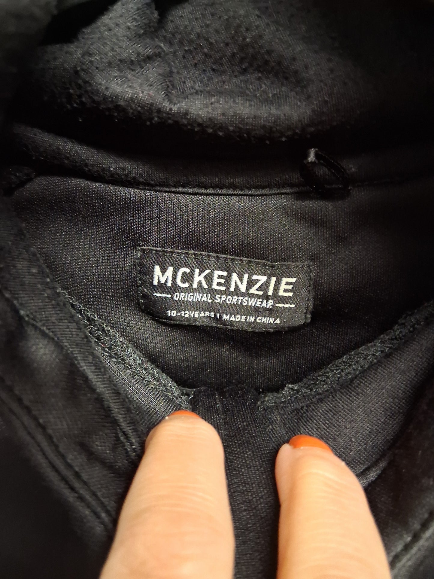 Mckenzie Boys Black Grey Half Zip Hoodie Age 10-12 Years