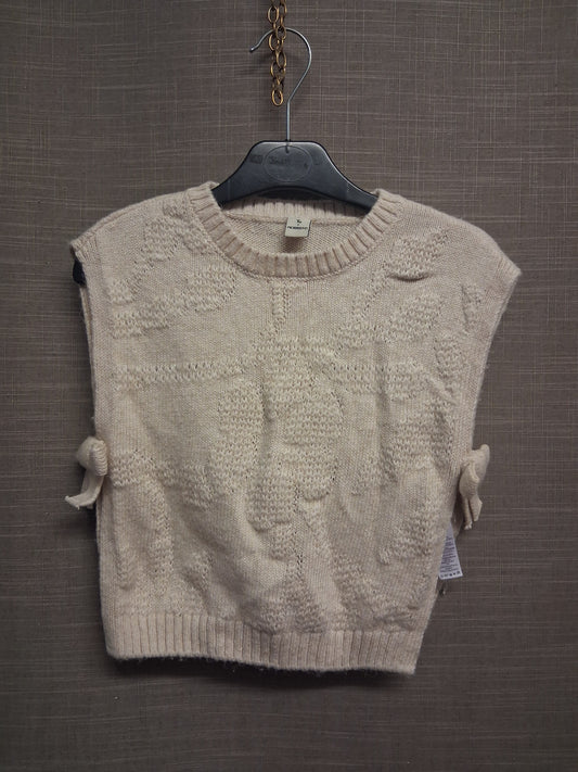 TU x Morris & Co Tank Top Girls Knitted Beige Age 3-4 Years