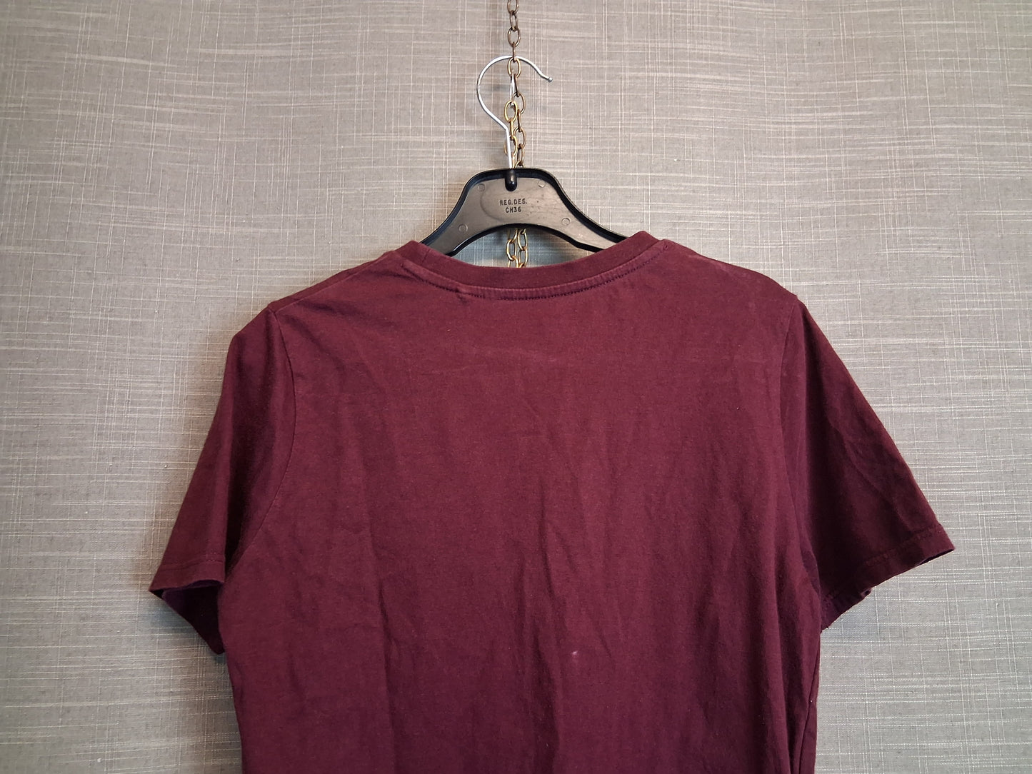River Island Boys T-Shirt Short Sleeve Burgundy Age 9-10 Years