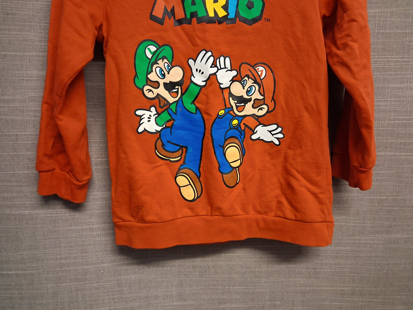 Matalan Super Mario Bros Nintendo Sweater Red Age 6-7 Years