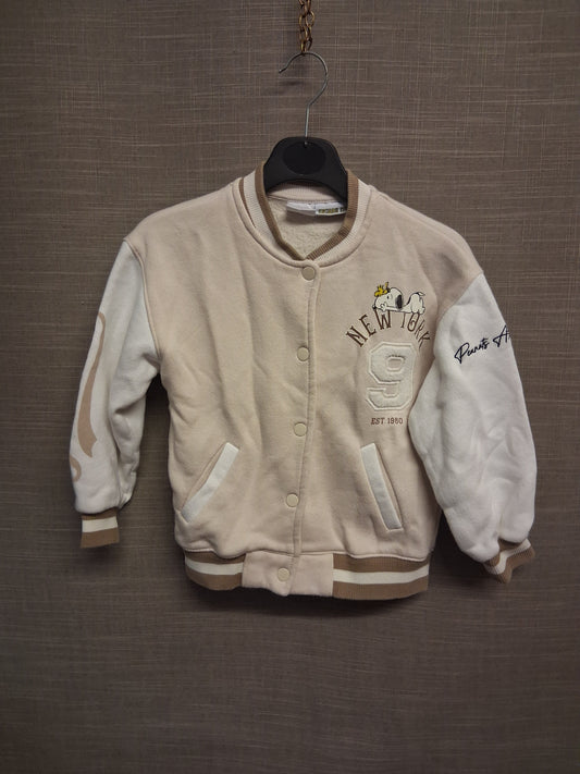 Zara Peanuts Snoopy Bomber Varisty Jacket Jersey Age 6-7 Years