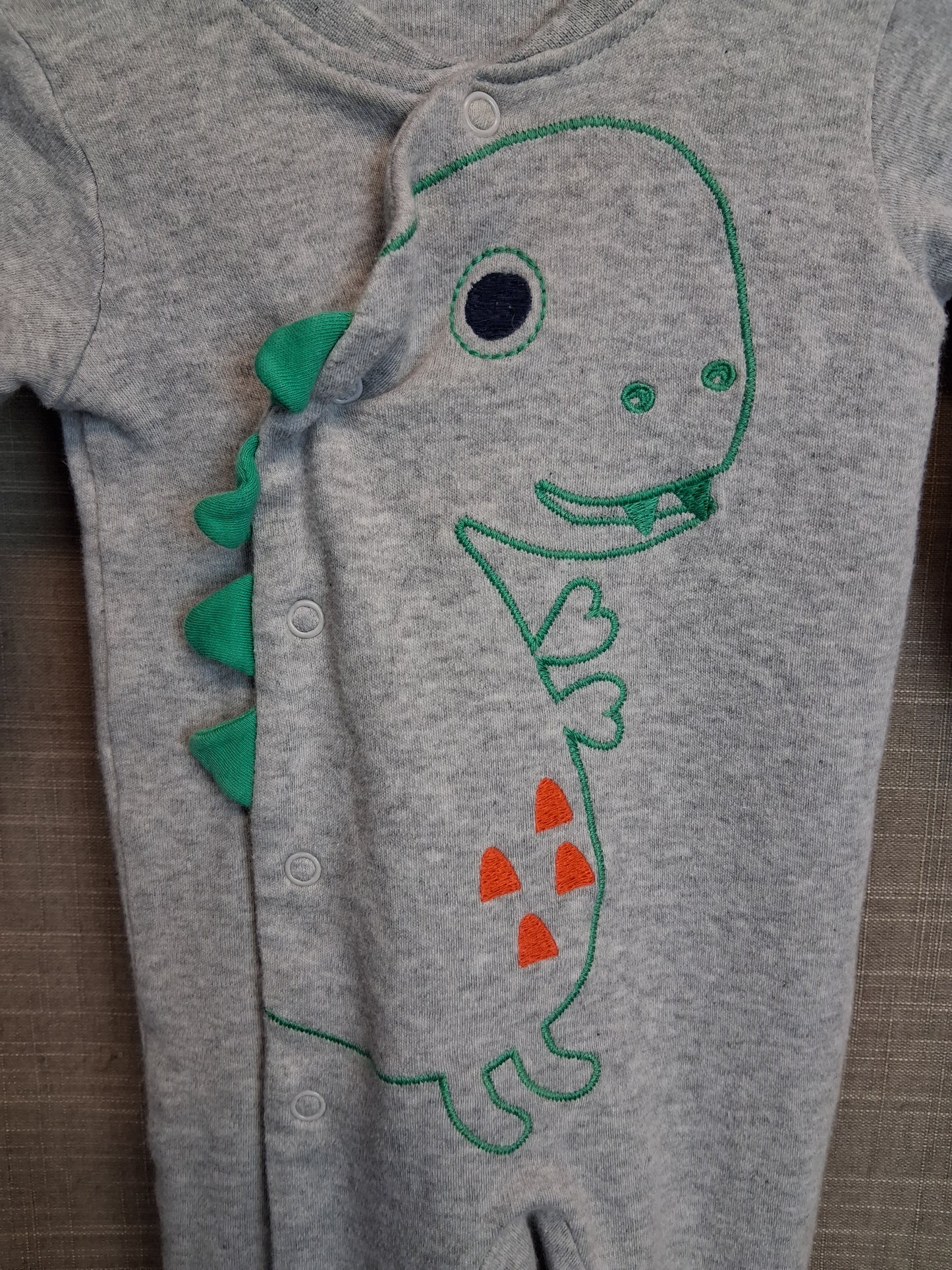 Matalan Boys Grey Dinosaur Sleepsuit Age Newborn