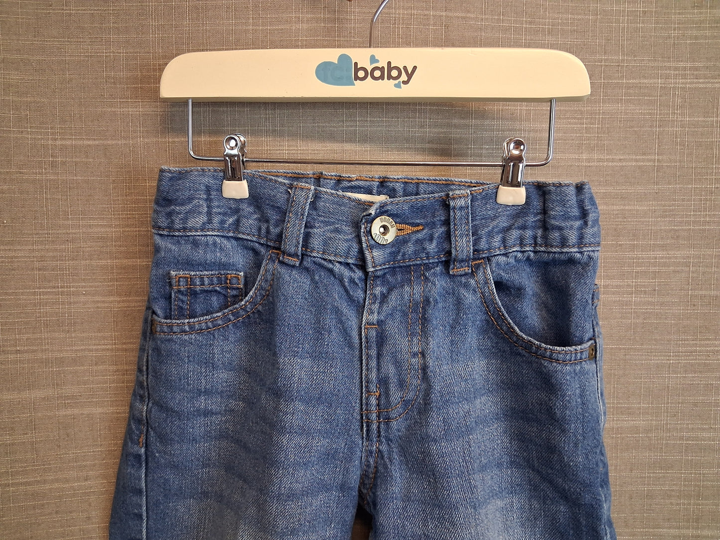 F&F Boys Blue Denim Shorts Jorts Age 4-5 Years