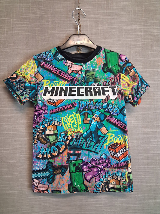 Next Minecraft Boys T-Shirt Multicolour Age 8-9 Years