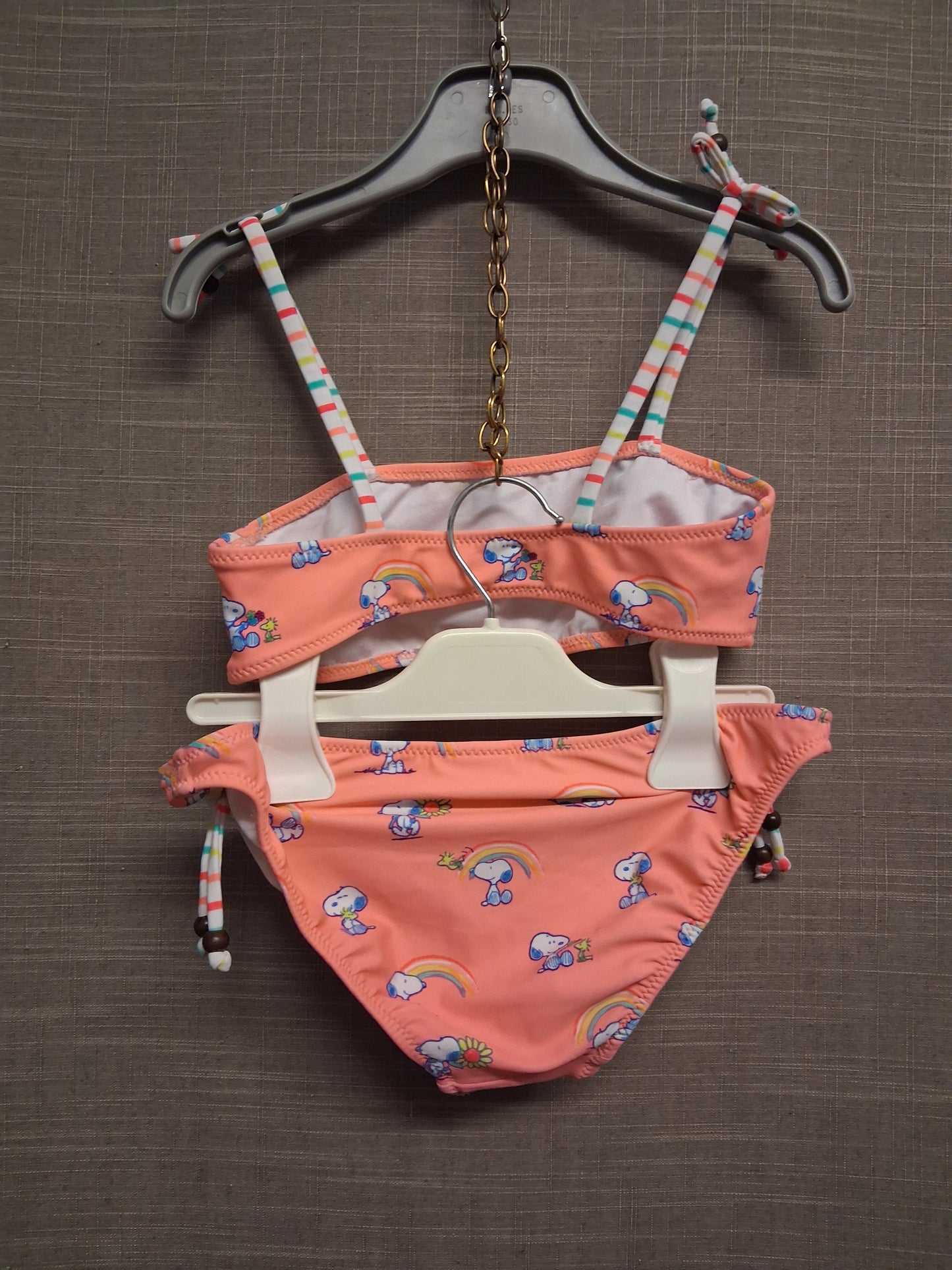 Sunuva Peanuts Snoopy Bikini 2 Piece Set Neon Pink Age 9-10 Years