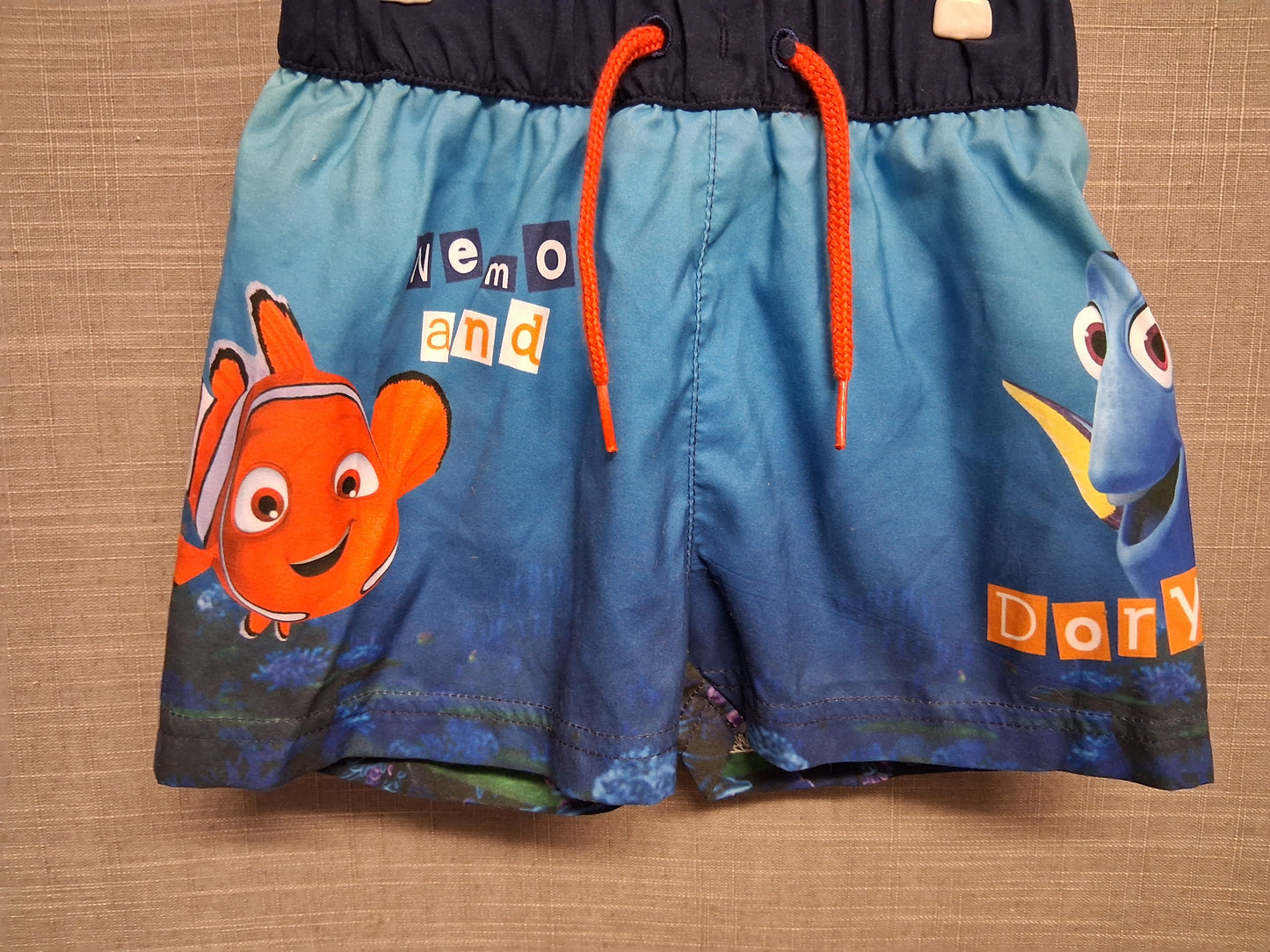Disney Finding Nemo Swim Shorts Blue Age 18-24 Months New