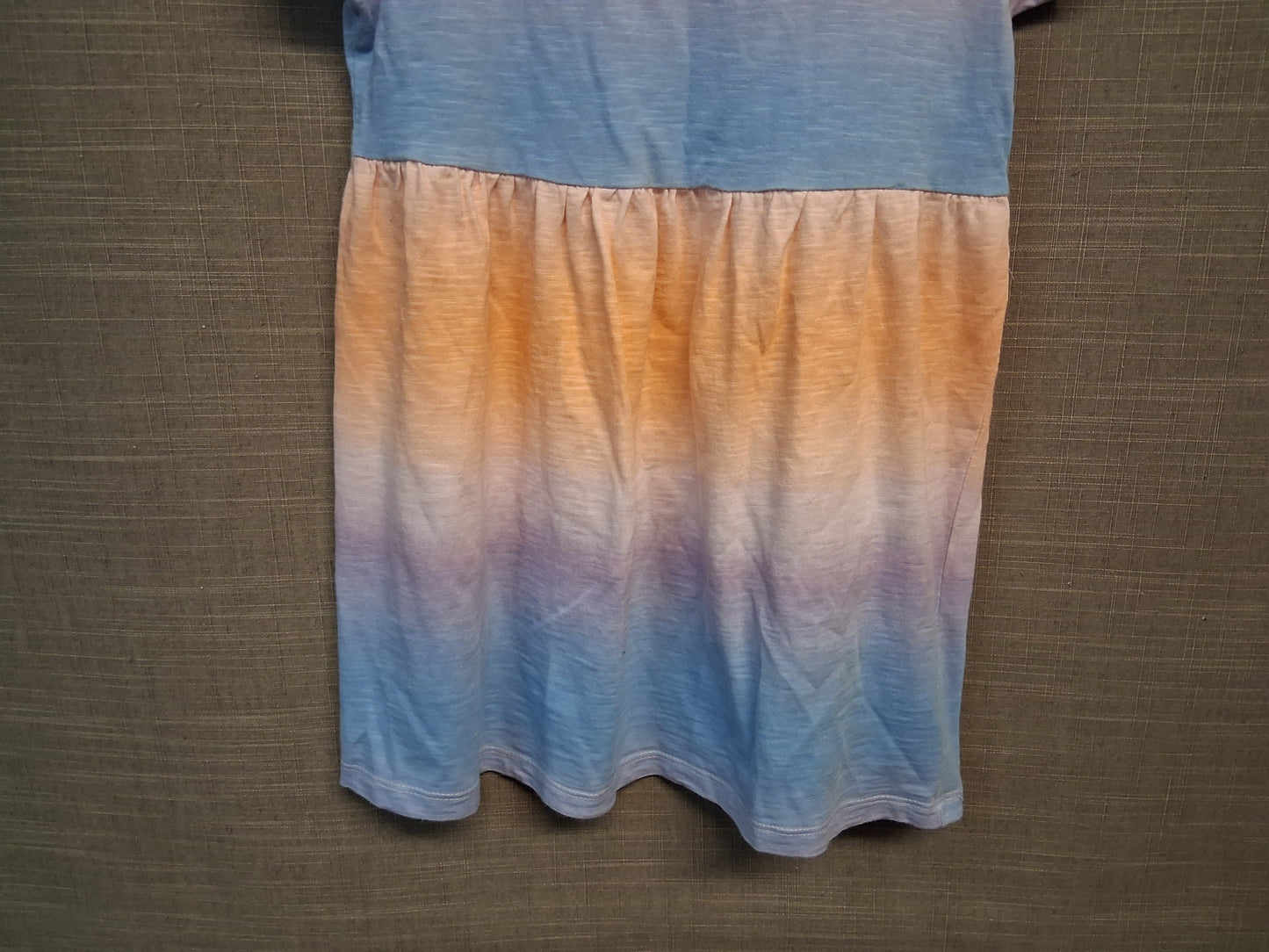 George Girs Ombre Blue Orange T-Shirt Dress Short Sleeve Jersey Age 4-5 Years