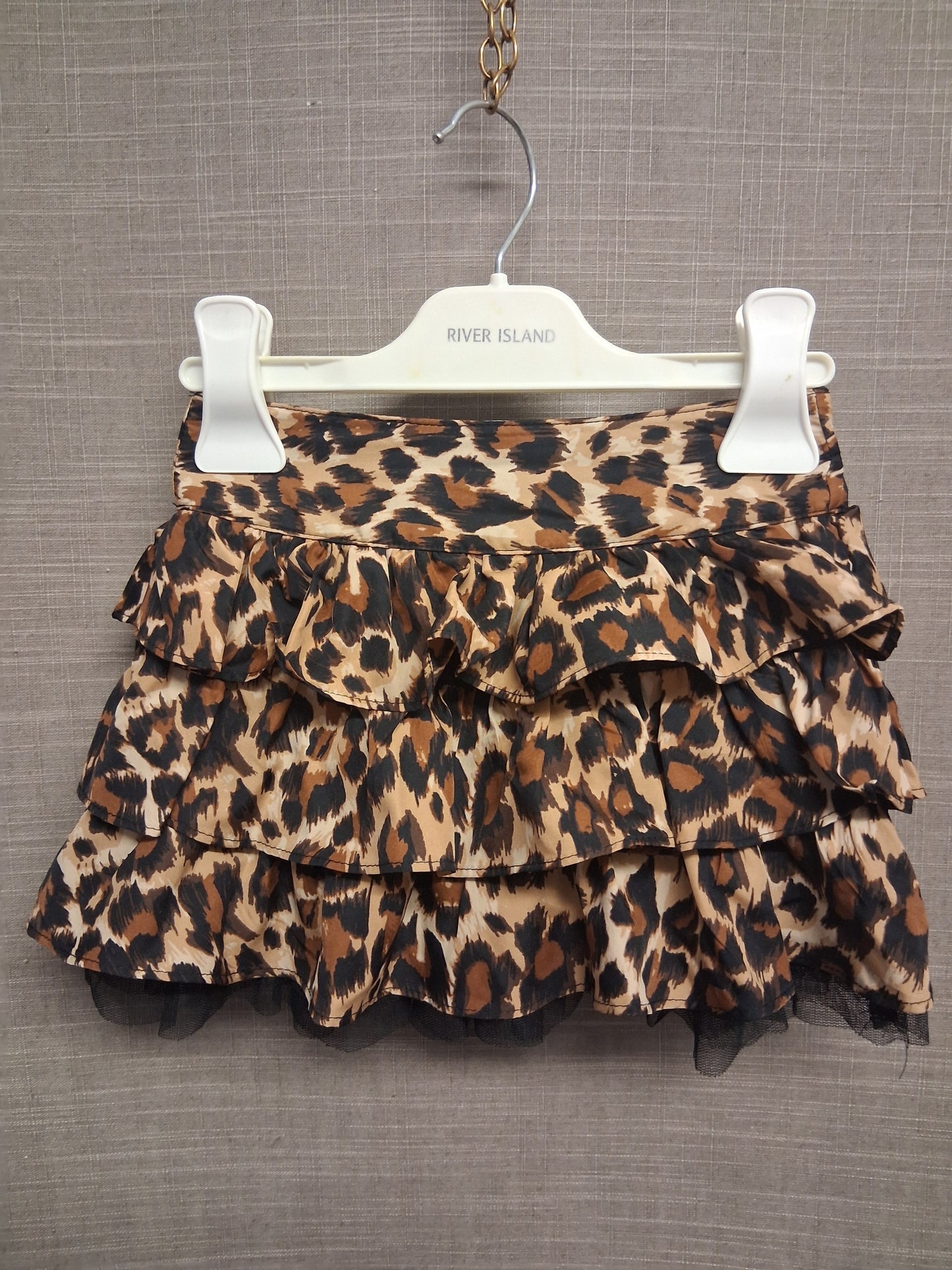 GAP Girls Animal Print Brown Black RaRa Skirt Age 3 Years