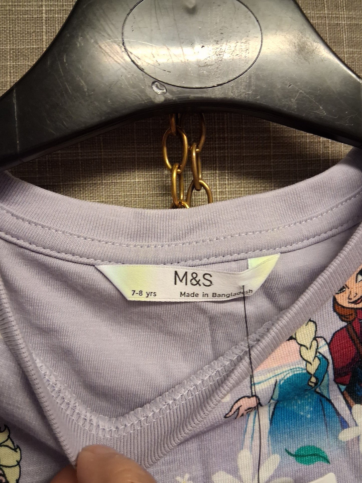 Marks & Spencer Frozen Lilac T-Shirt Dress Age 7-8 Years New