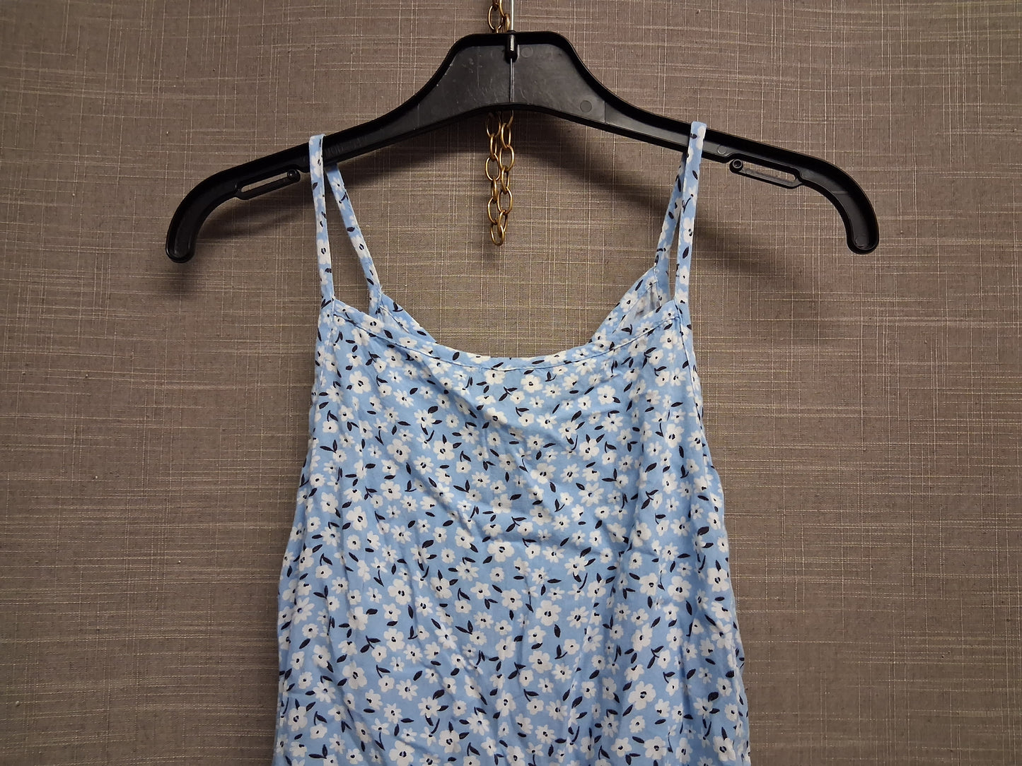 F&F Girls Blue Floral Sundress Button Front Lightweight Age 6-7 Years
