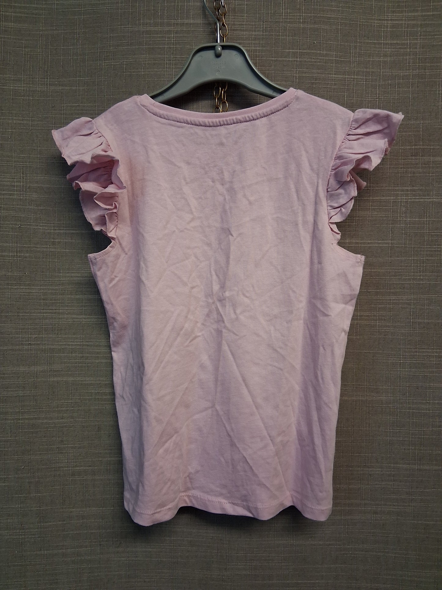 Primark Pink Ruffle Sleeveless T-Shirt Age 6-7 Years New