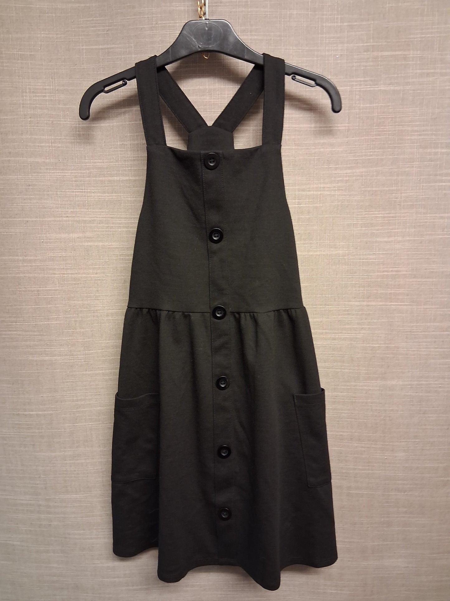 George Girls Black Pinafore Dress with Pockets Age 8-9 Years