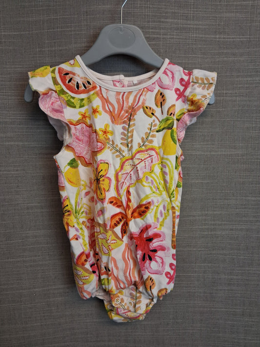 Next Girls Multicolour Floral Sleeveless Bodysuit Age 2-3 Years