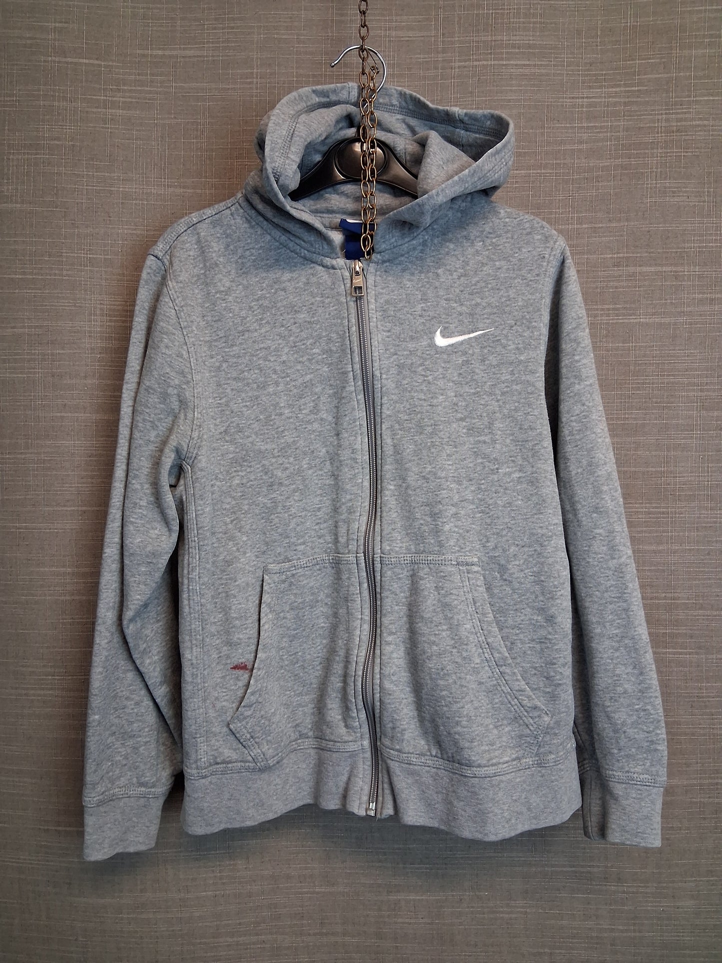 Nike Boys Full Zip Grey Jersey Hoodie Jacket Age 10-12 Years
