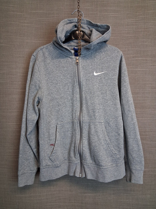 Nike Boys Full Zip Grey Jersey Hoodie Jacket Age 10-12 Years