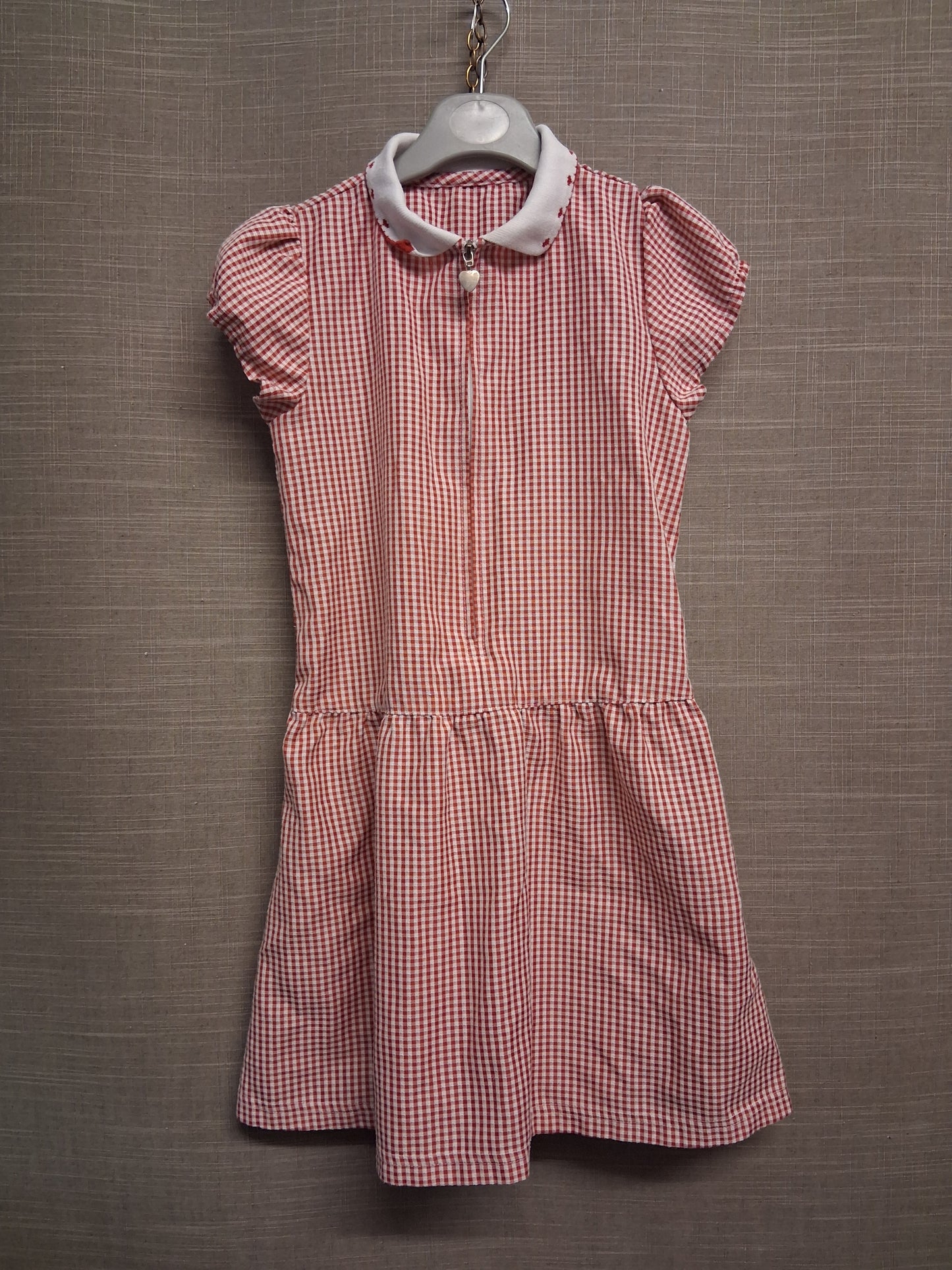 Matalan Girls Red Gingham Dress Age 6 Years