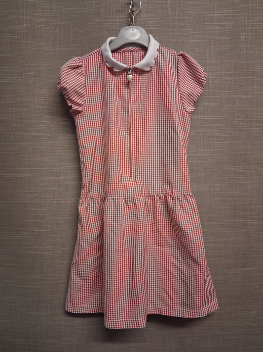 Matalan Girls Red Gingham Dress Age 6 Years