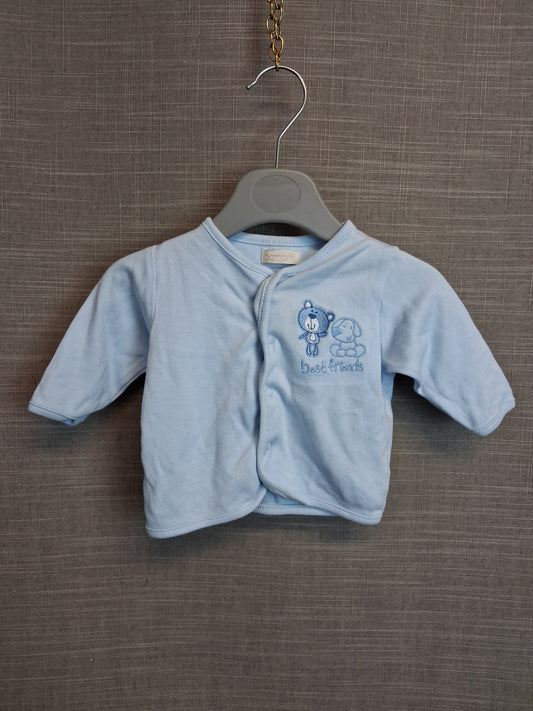 BHS Boys Blue Jersey Cardigan Age Newborn