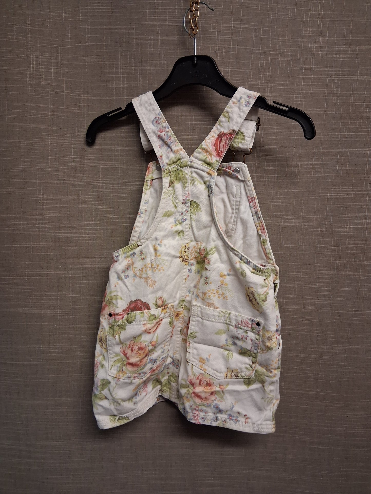 Next Girls Denim Cream Floral Pinafore Dress Age 3-4 Years