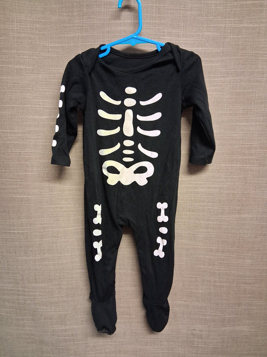 George Boy Halloween Skeleton Costume Age 9-12 Months Jersey 100% Cotton