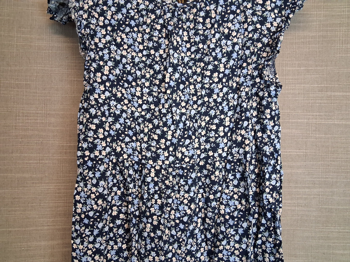 Primark Girls Blue Floral Sleeveless Dress Age 10-11 Years