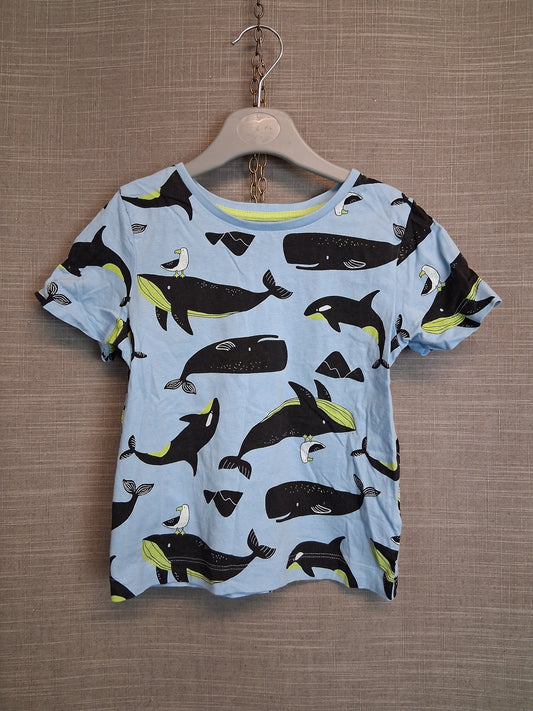 Matalan Boys Short Sleeve T-Shirt Whale Theme Age 2-3 Years