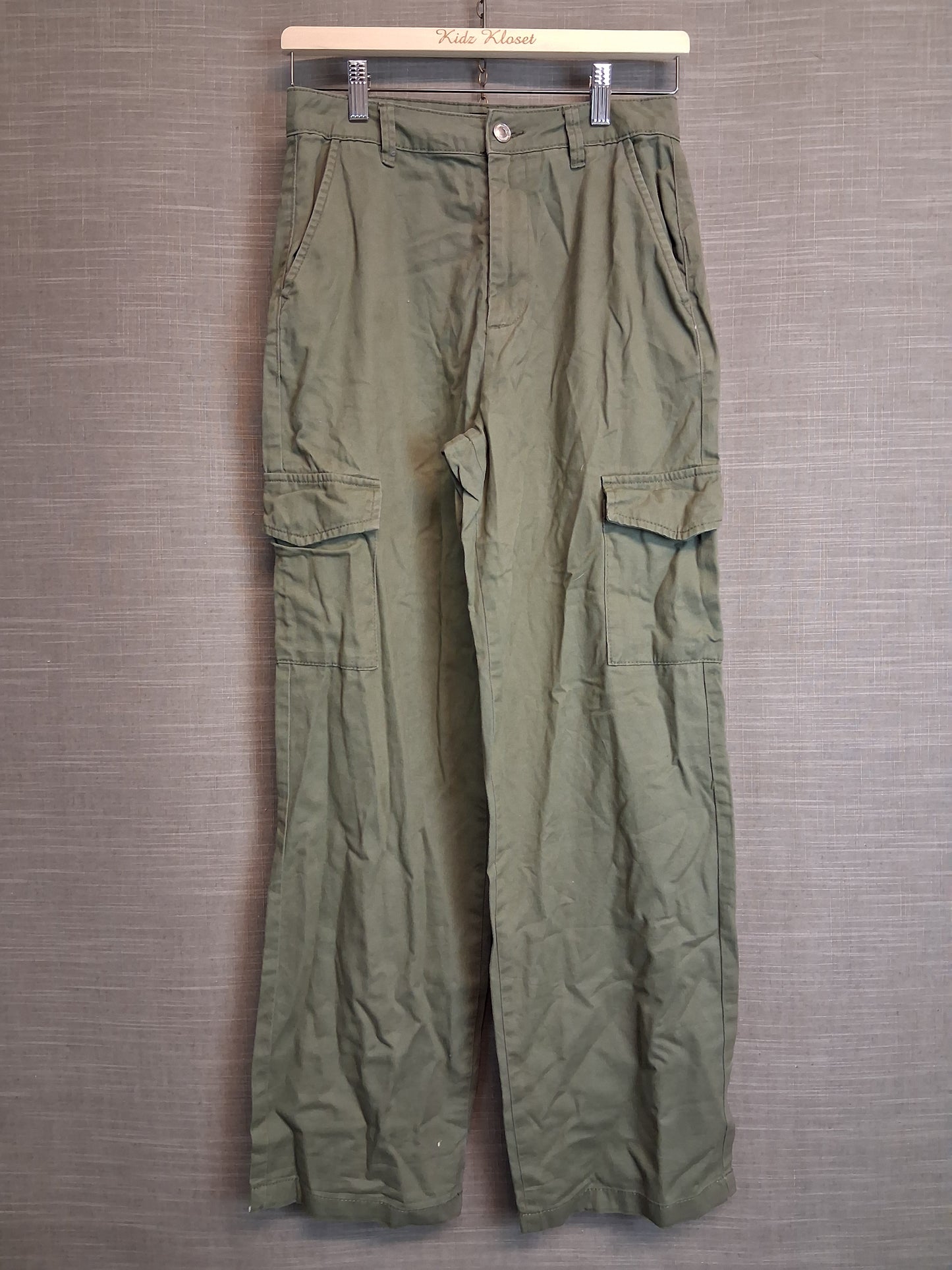New Look Girls Cargo Trousers Khaki Green Age 13 Years