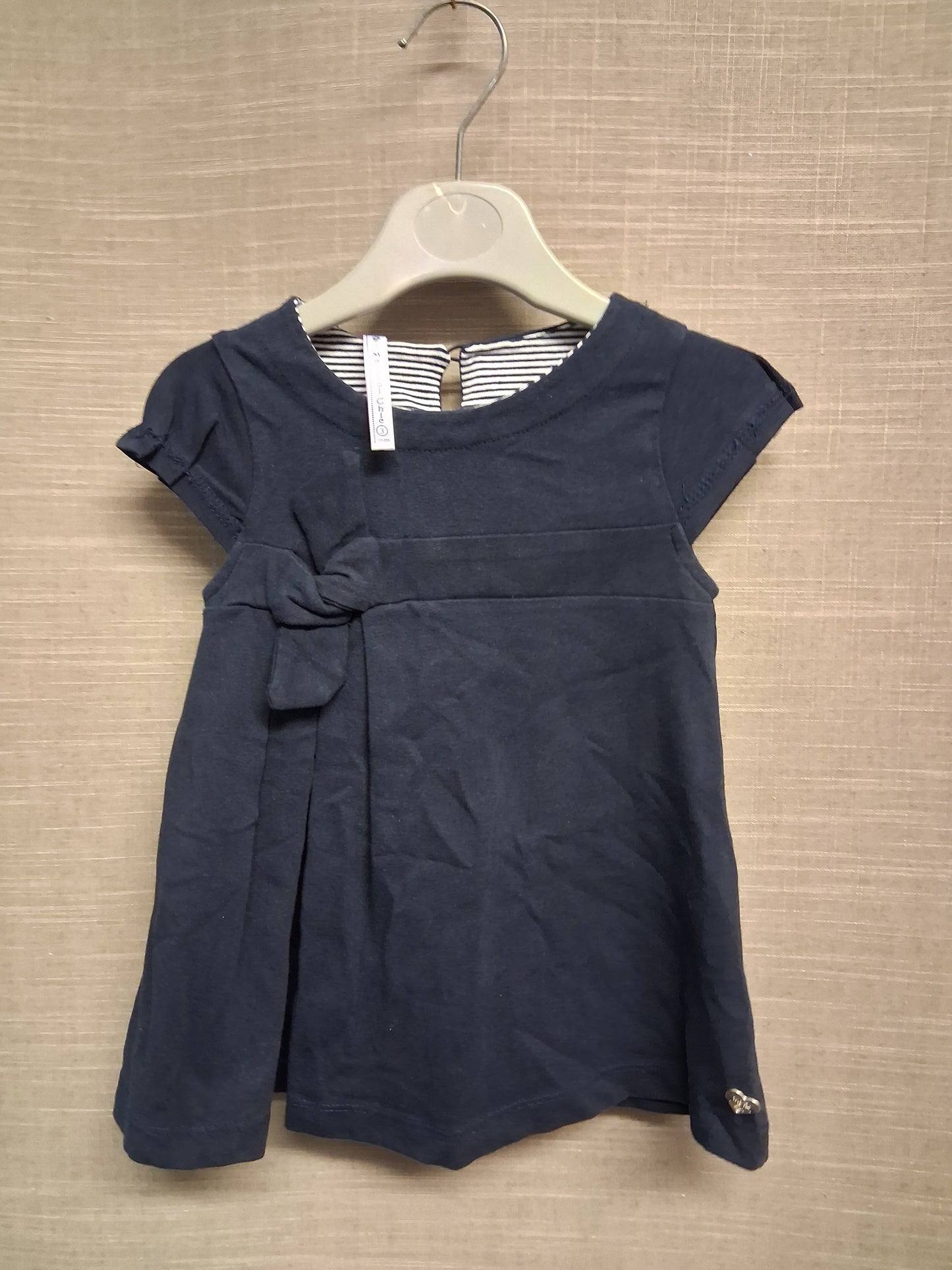 Mayoral Navy Blue A Line Cap Sleeve Jersey Dress Age 3 Years