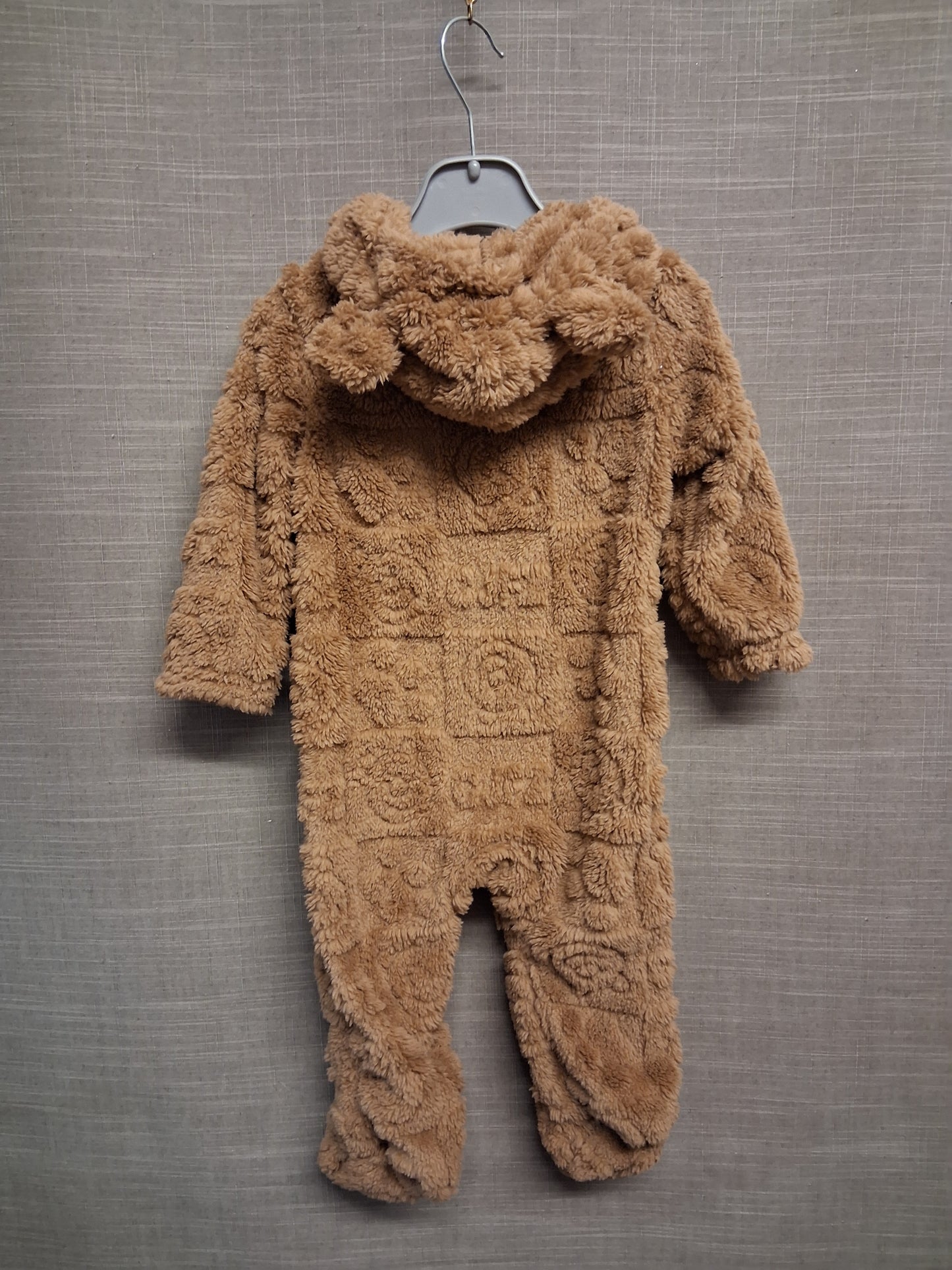 Shein Boys Brown Teddy Bear Onesie Age 9-12 Months New