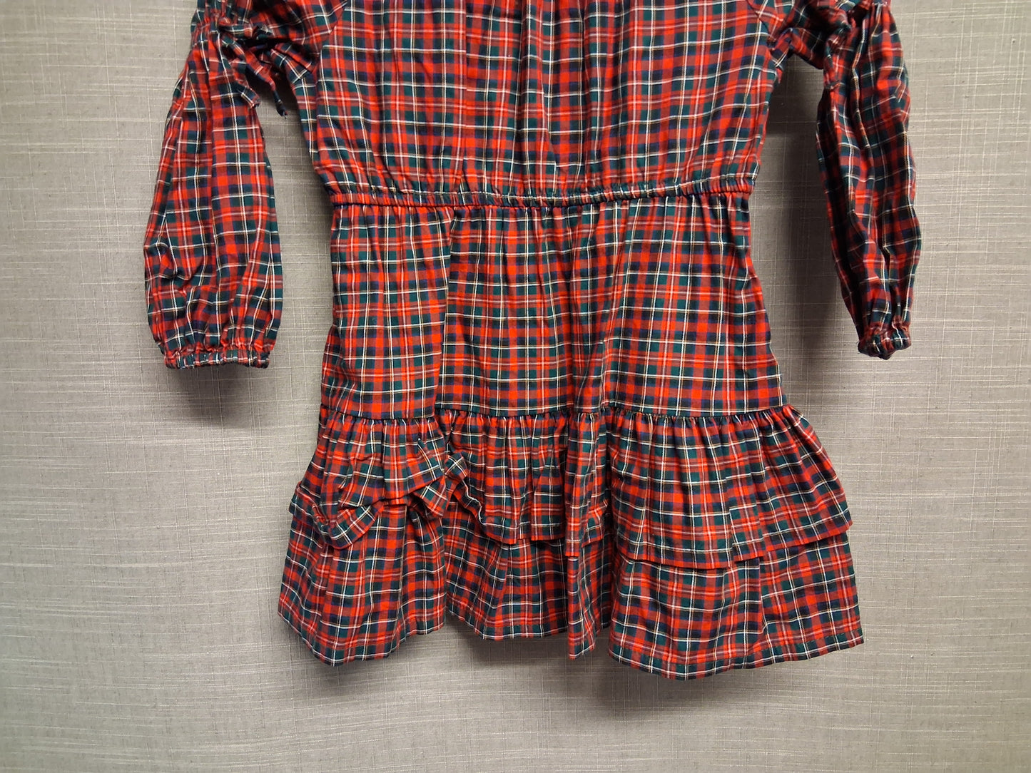 Next Tarten Dress Bow Long Sleeve Detail Age 5 Years 100% Cotton