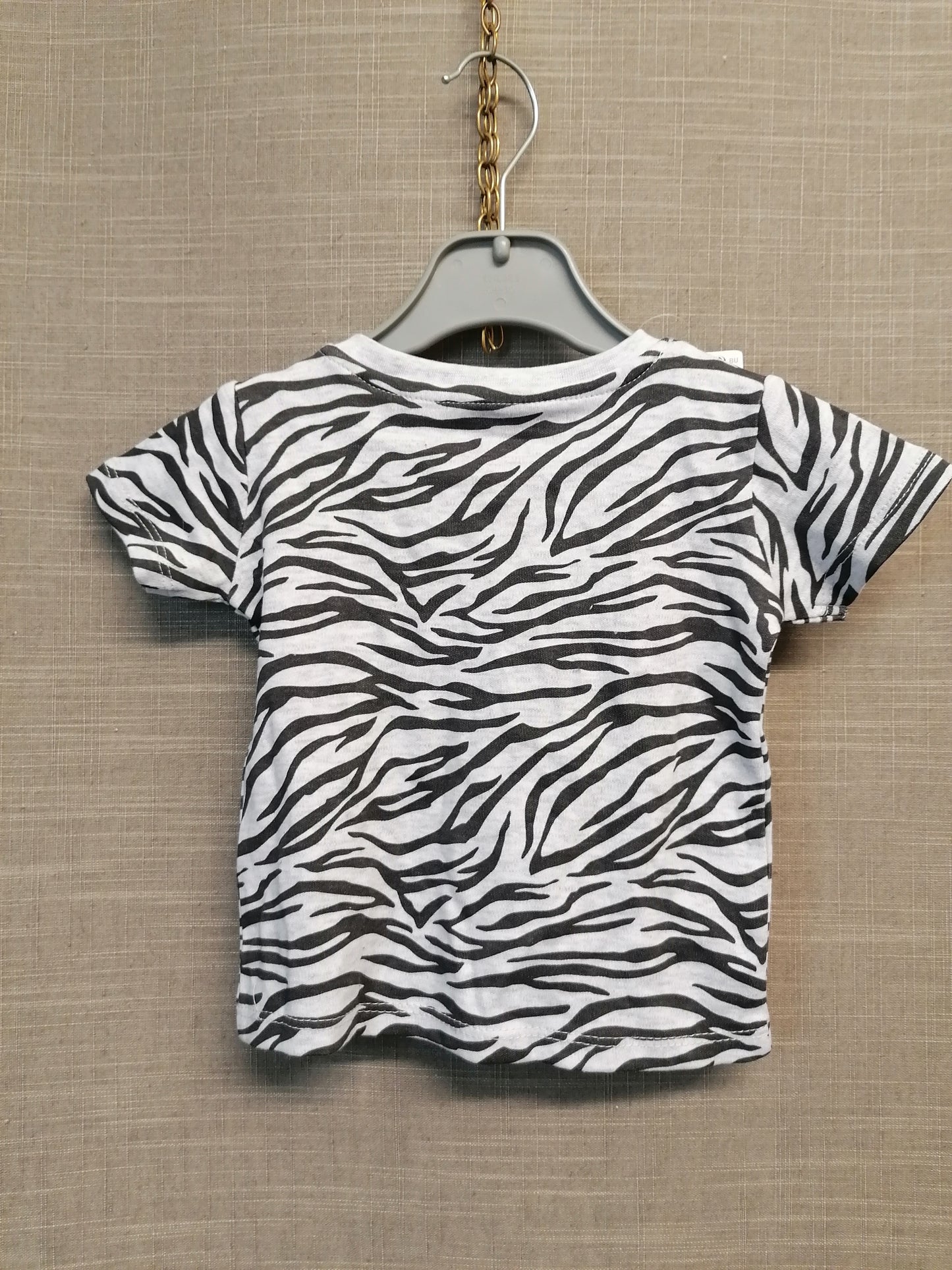 Pep&Co Zebra Print T-Shirt Age 6-9 Months New