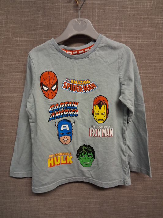 George Boys Marvel Blue Long Sleeve Top Age 4-5 Years