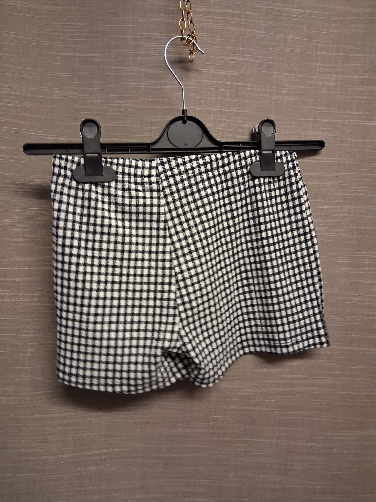 F&F Black White Gingham Checked Shorts Age 8-9 Years New