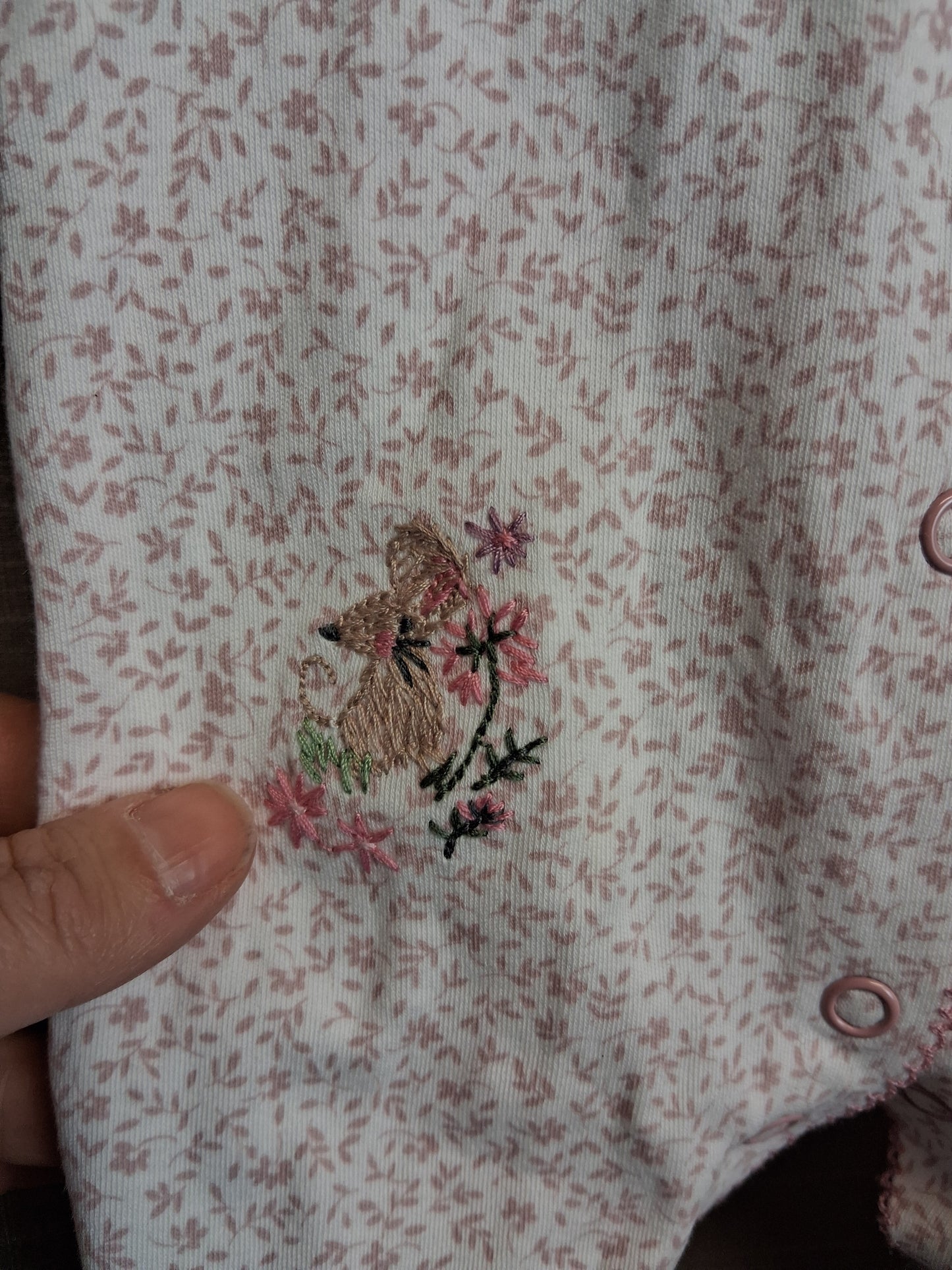 Next Girls Multicolour Bunny Floral Sleepsuit Romper Age Newborn