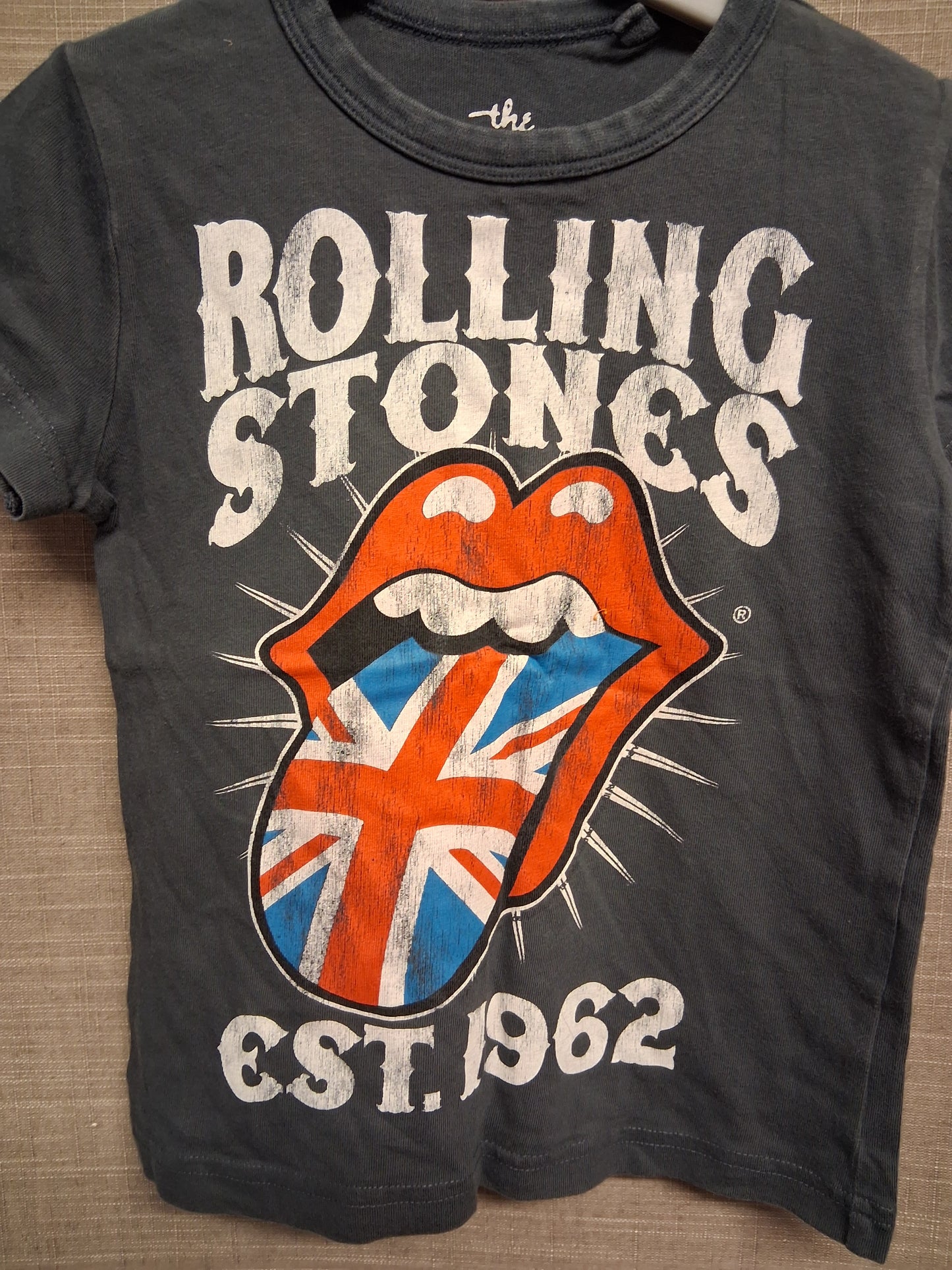 Next Boys Grey Rolling Stones Short Sleeve T-Shirt Age 18-24 Months