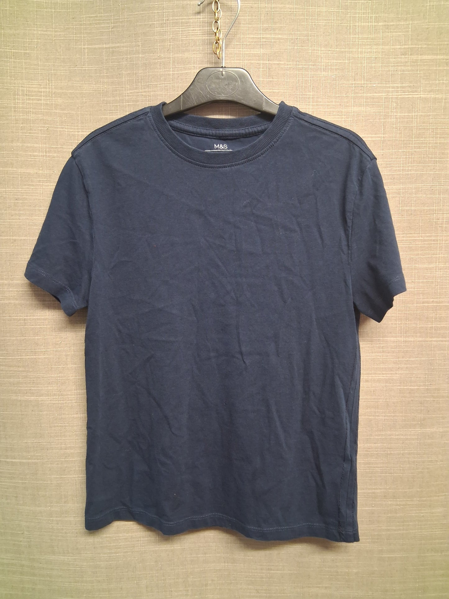 Marks and Spencer Navy Blue Short Sleeve T-Shirt Age 9-10 Years