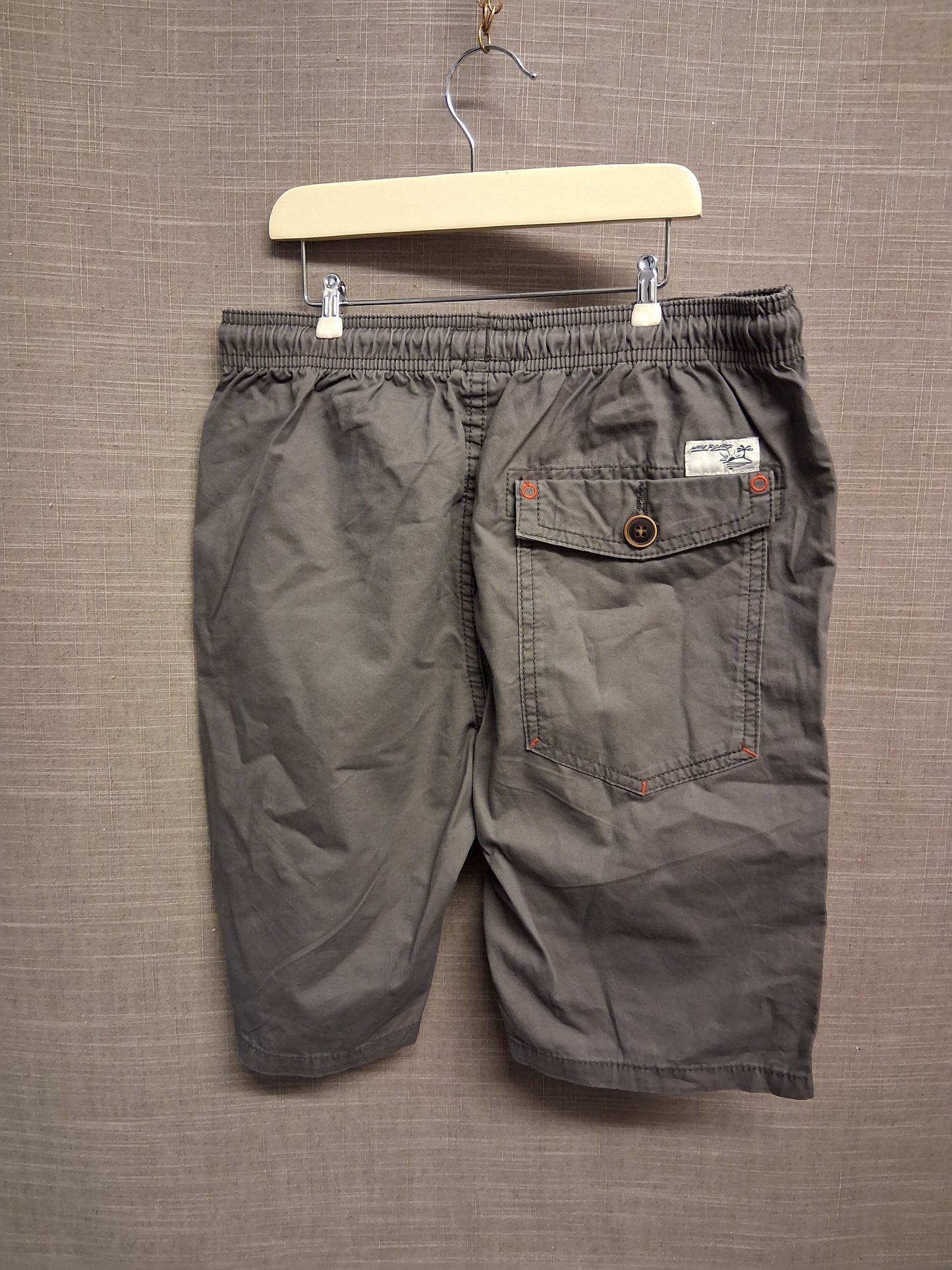 Next Boys Grey Elastic Waist Chino Shorts 100% Cotton Age 11 Years