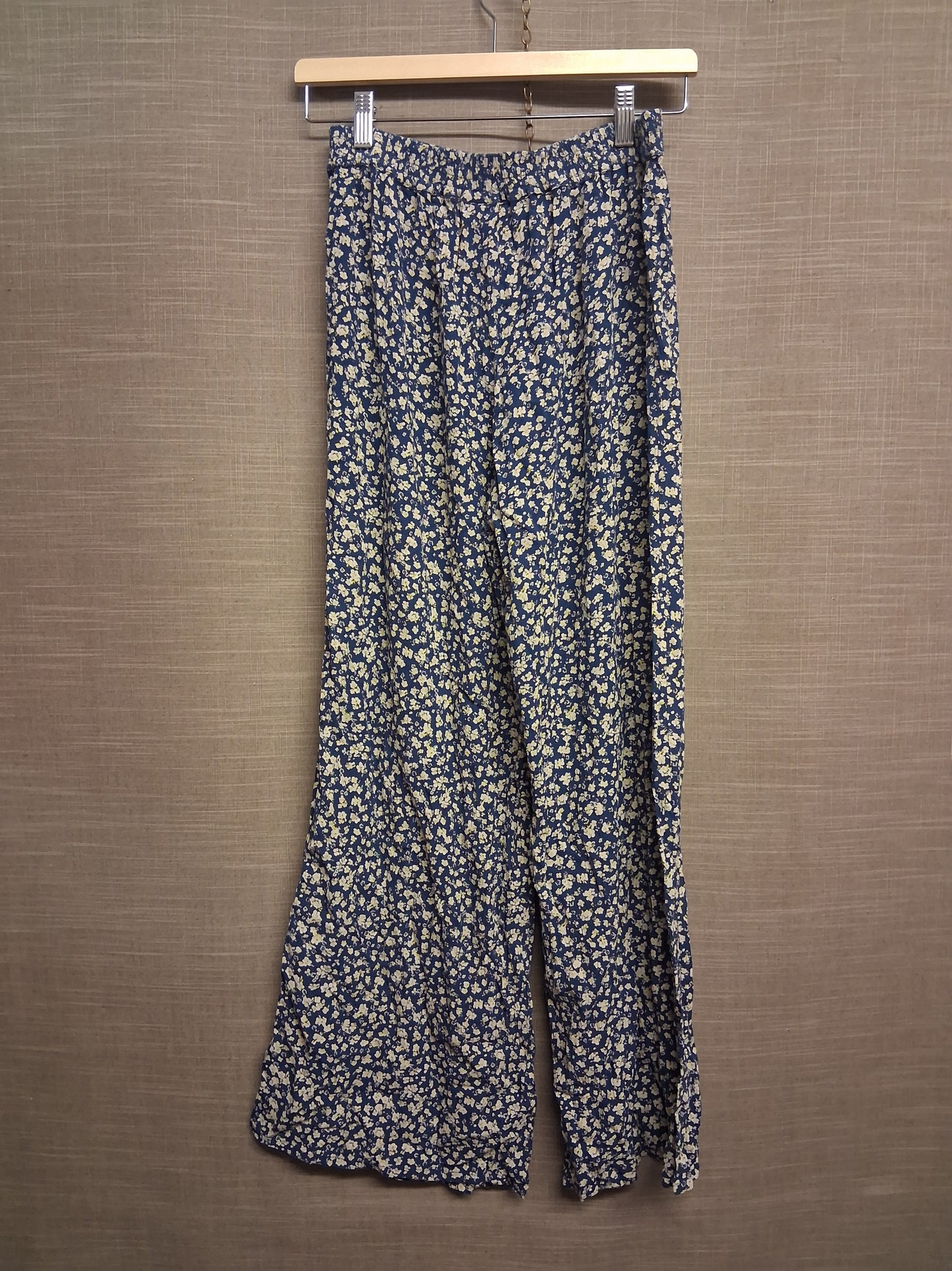 Next Girls Blue White Floral Wide Leg Summer Trousers Age 16 Years