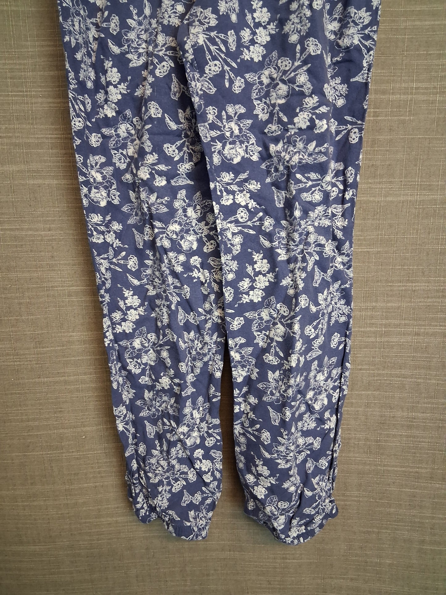 TU Girls Blue Floral Summer Trousers Age 8 Years