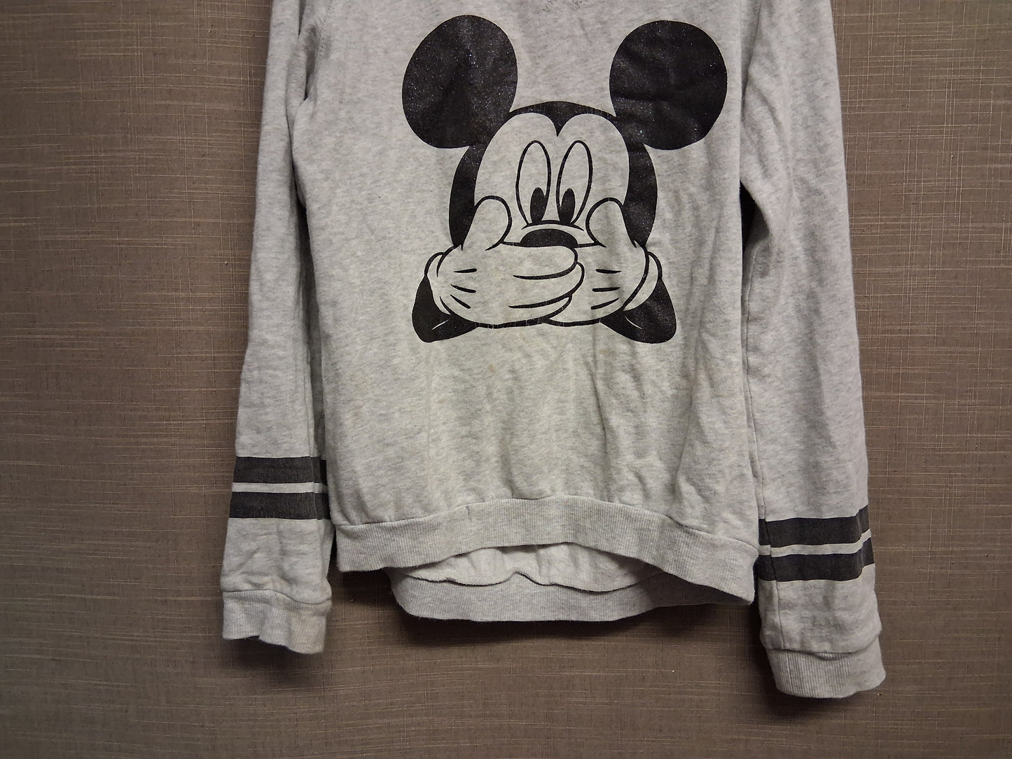 H&M Disney Girls Mickey Mouse Grey Long Sleeve Sweater Age 14-15 years